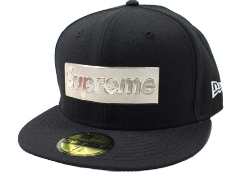 Supreme Metallic Box Logo New Era Hat Black